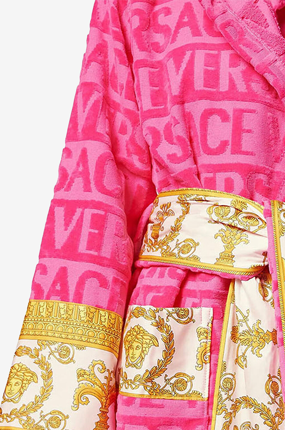 Peignoir court en eponge VERSACE ALL OVER