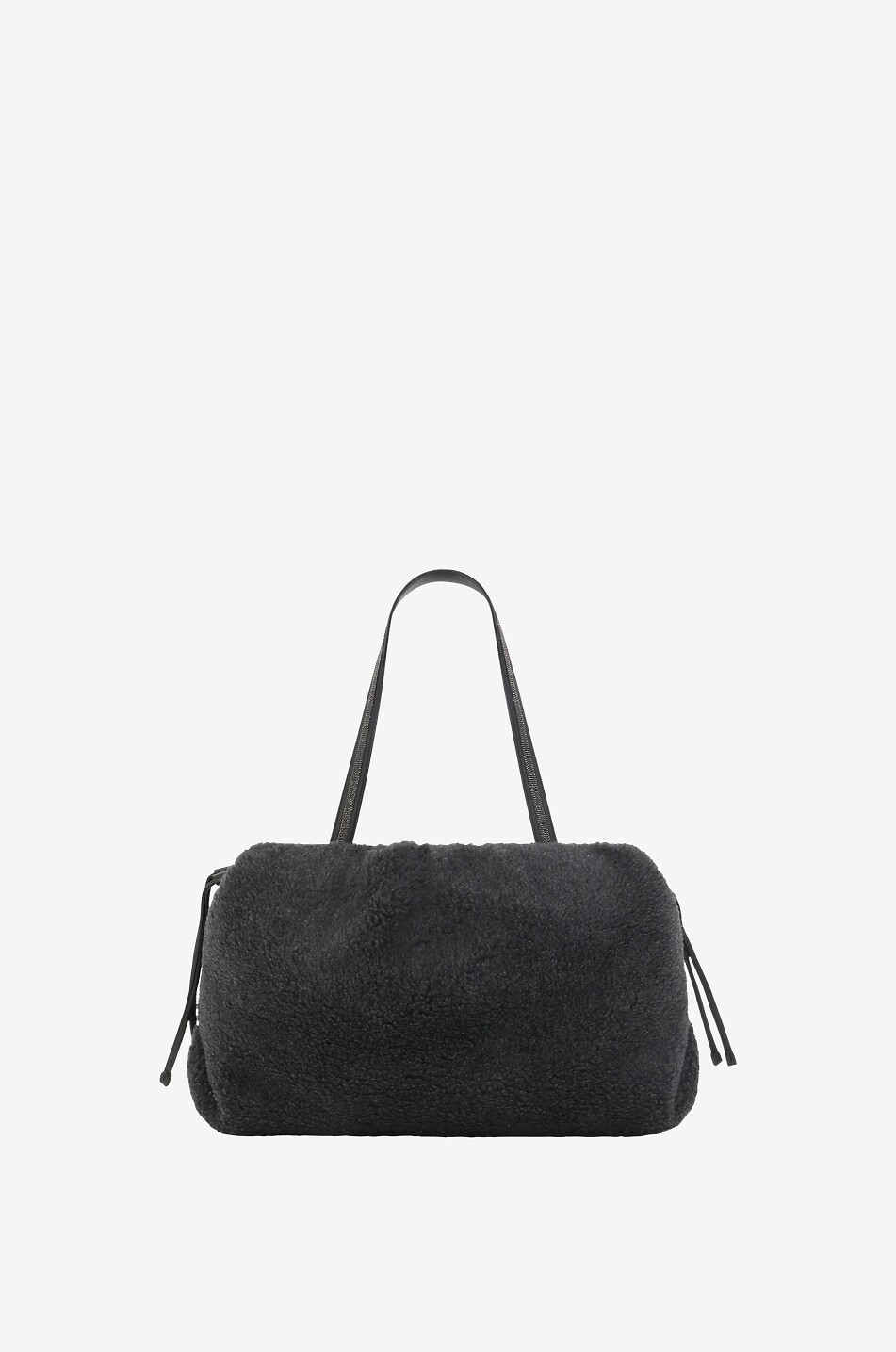 BRUNELLO CUCINELLI Tasche aus flauschigem Stoff Soft Shopper Damen DUNKELGRAU 1