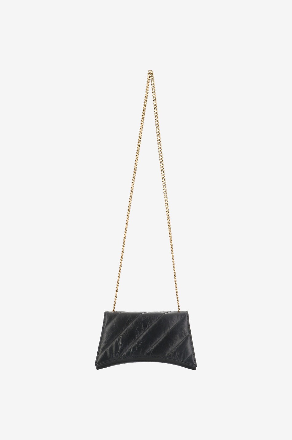 BALENCIAGA Crush XS crushed effect shoulder bag Women BLACK 3