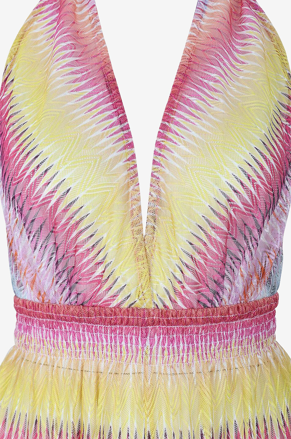 MISSONI Herringbone knit halter-neck playsuit Women MULTI COLOURED 3 3
