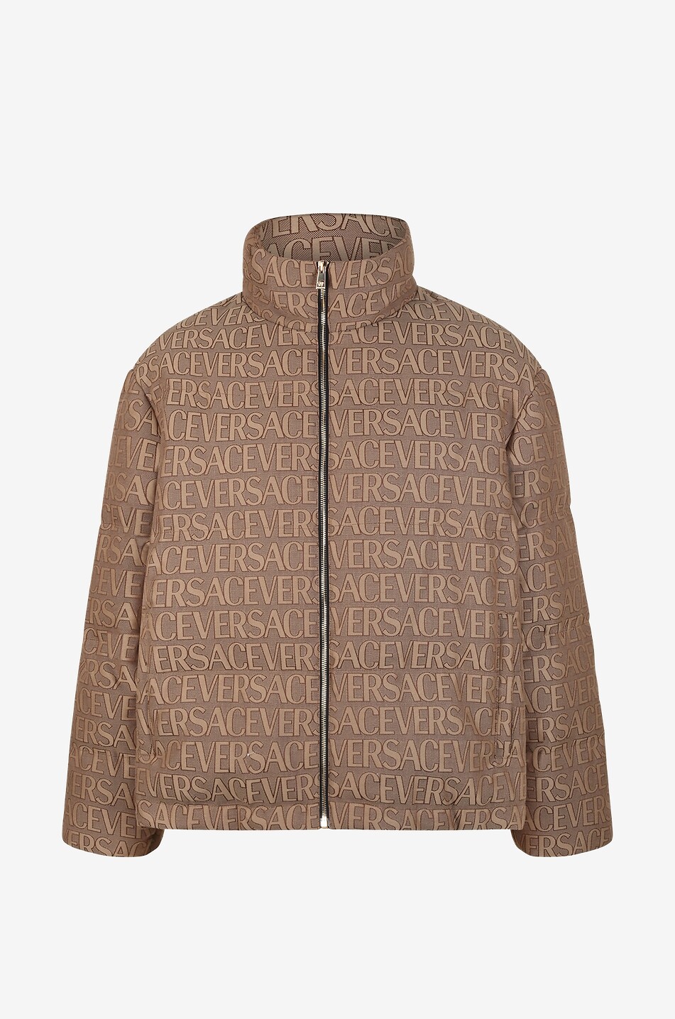 Kurze Jacquard-Daunenjacke VERSACE Allover
