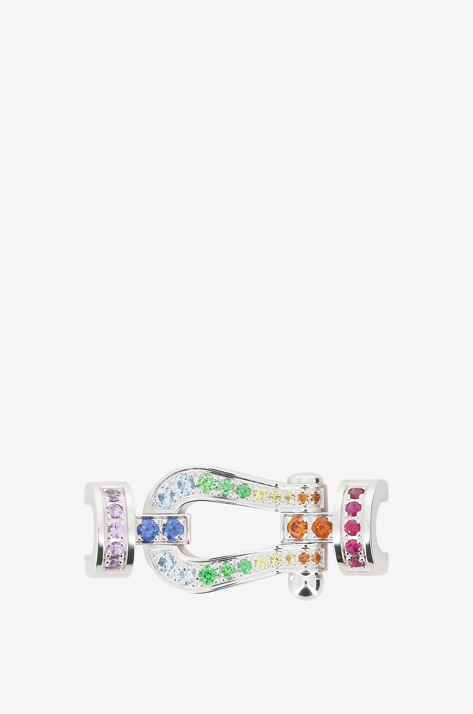 FRED PARIS Manille pour bracelet en or blanc et pierres Force 10 MM Femme MULTICOLORE 1