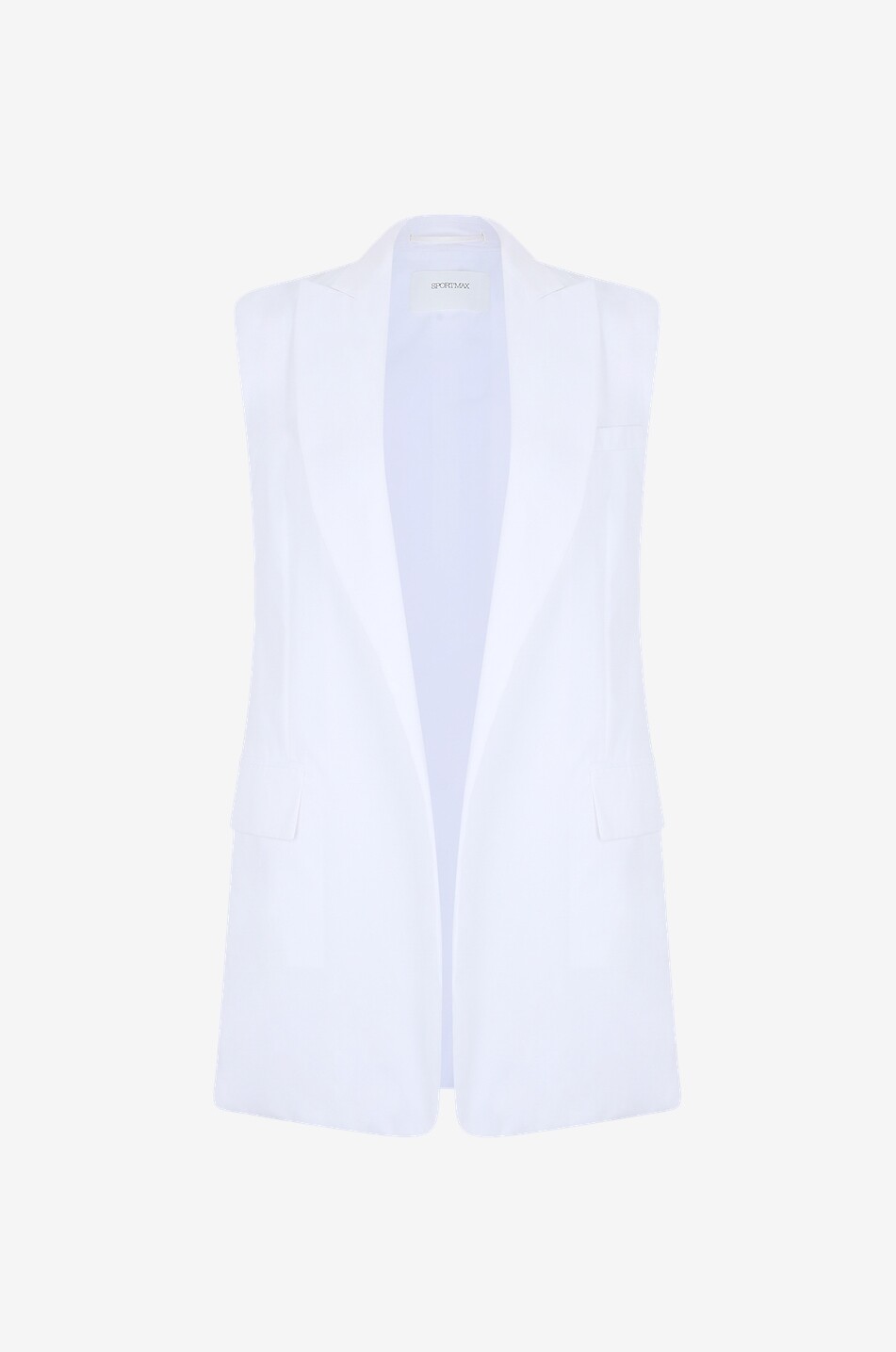 SPORTMAX Cima sleeveless poplin blazer Women WHITE 1
