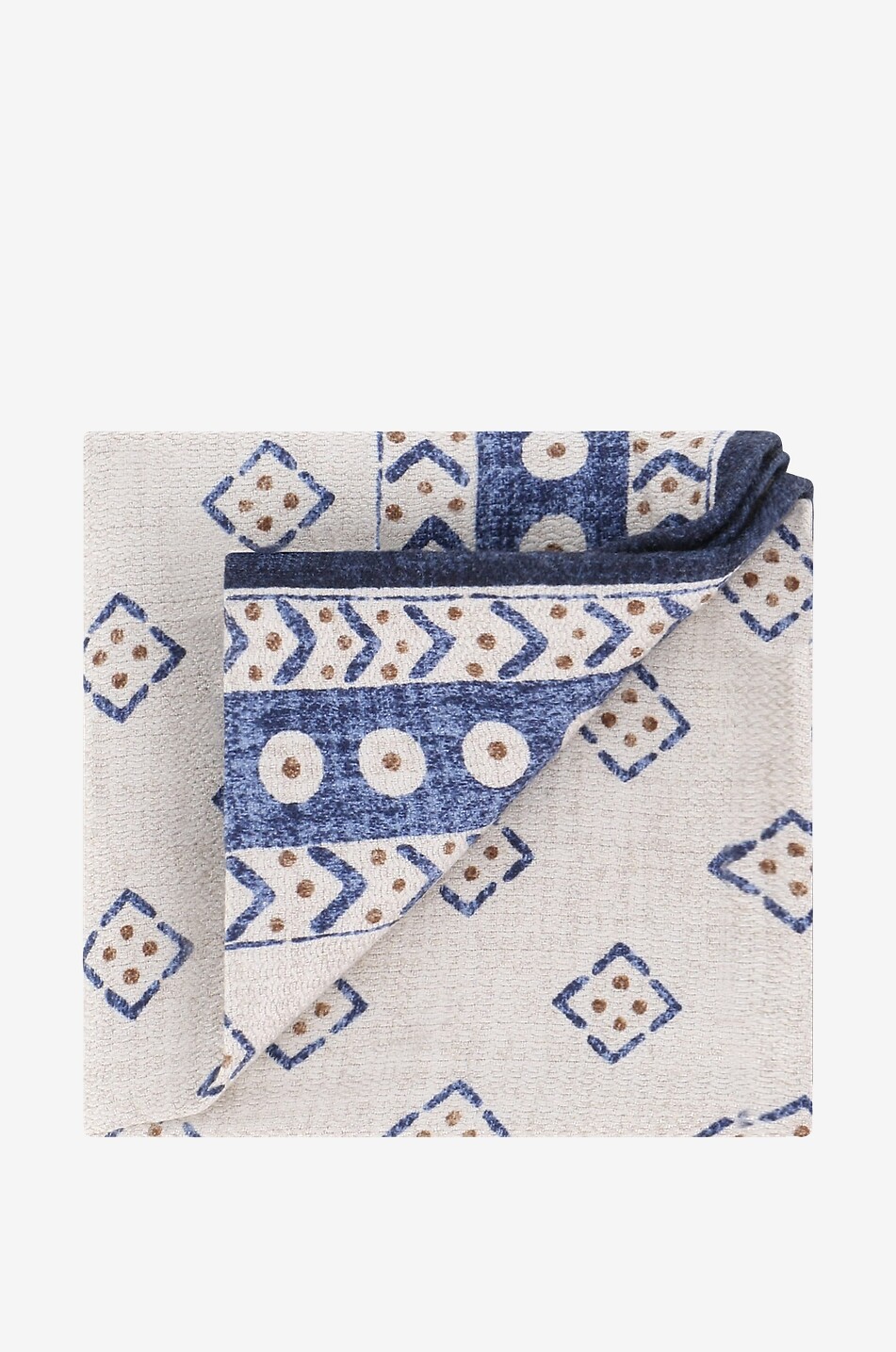 Pochette en soie à motifs géométriques