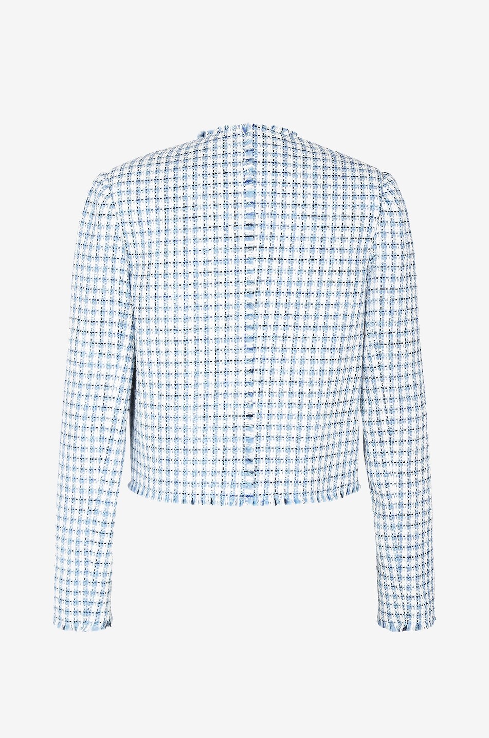 Kurze Tweed-Kostümjacke Flower Buttons