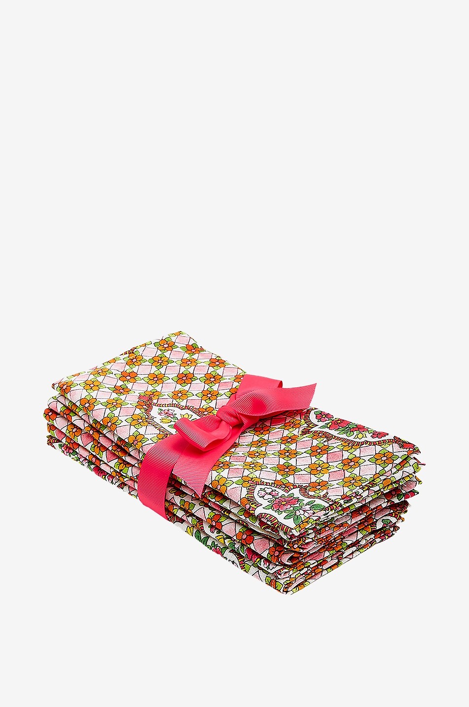 Set de 6 serviettes de table en lin imprimé