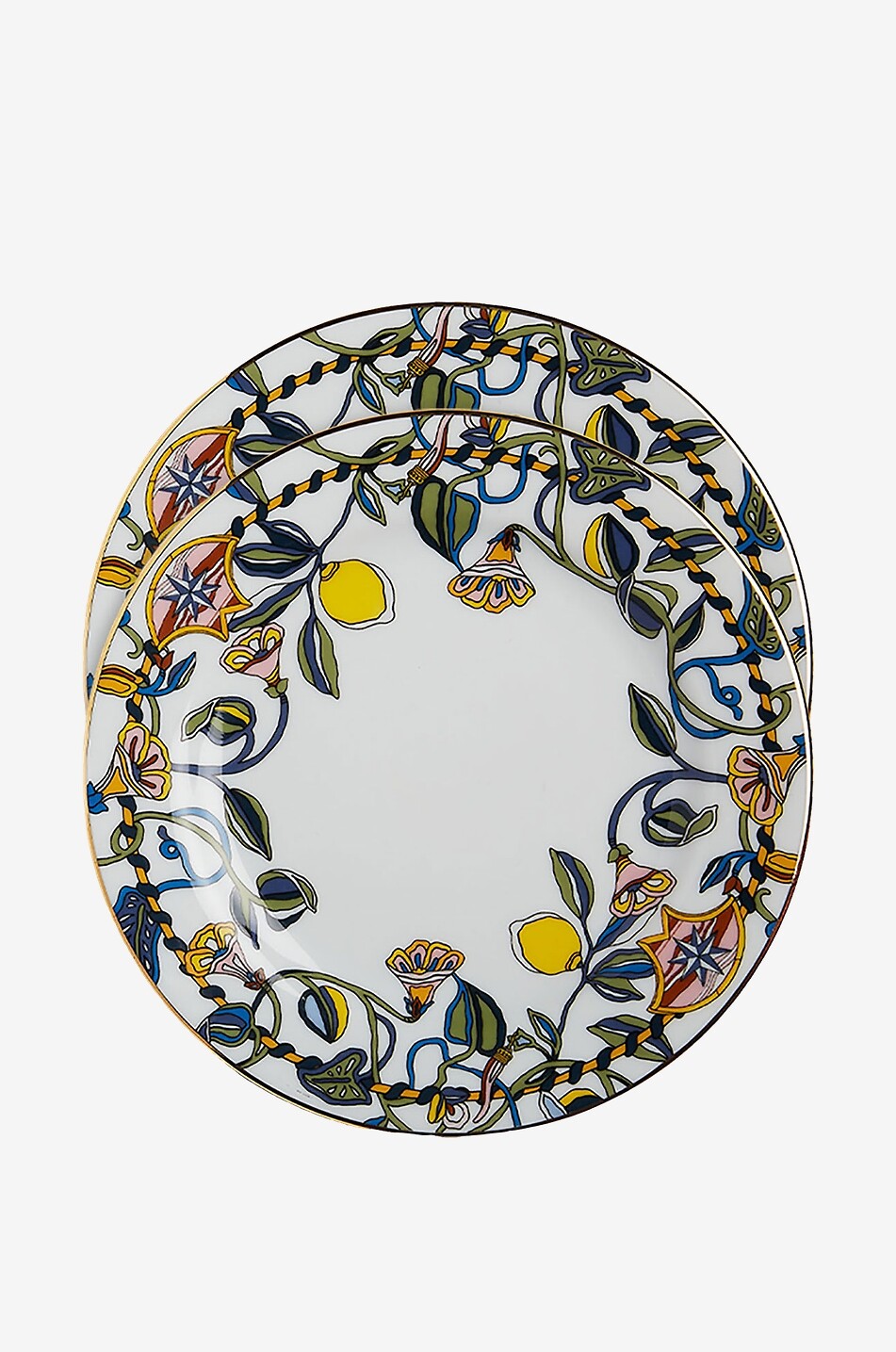 Zweierset Porzellan-Dessertteller