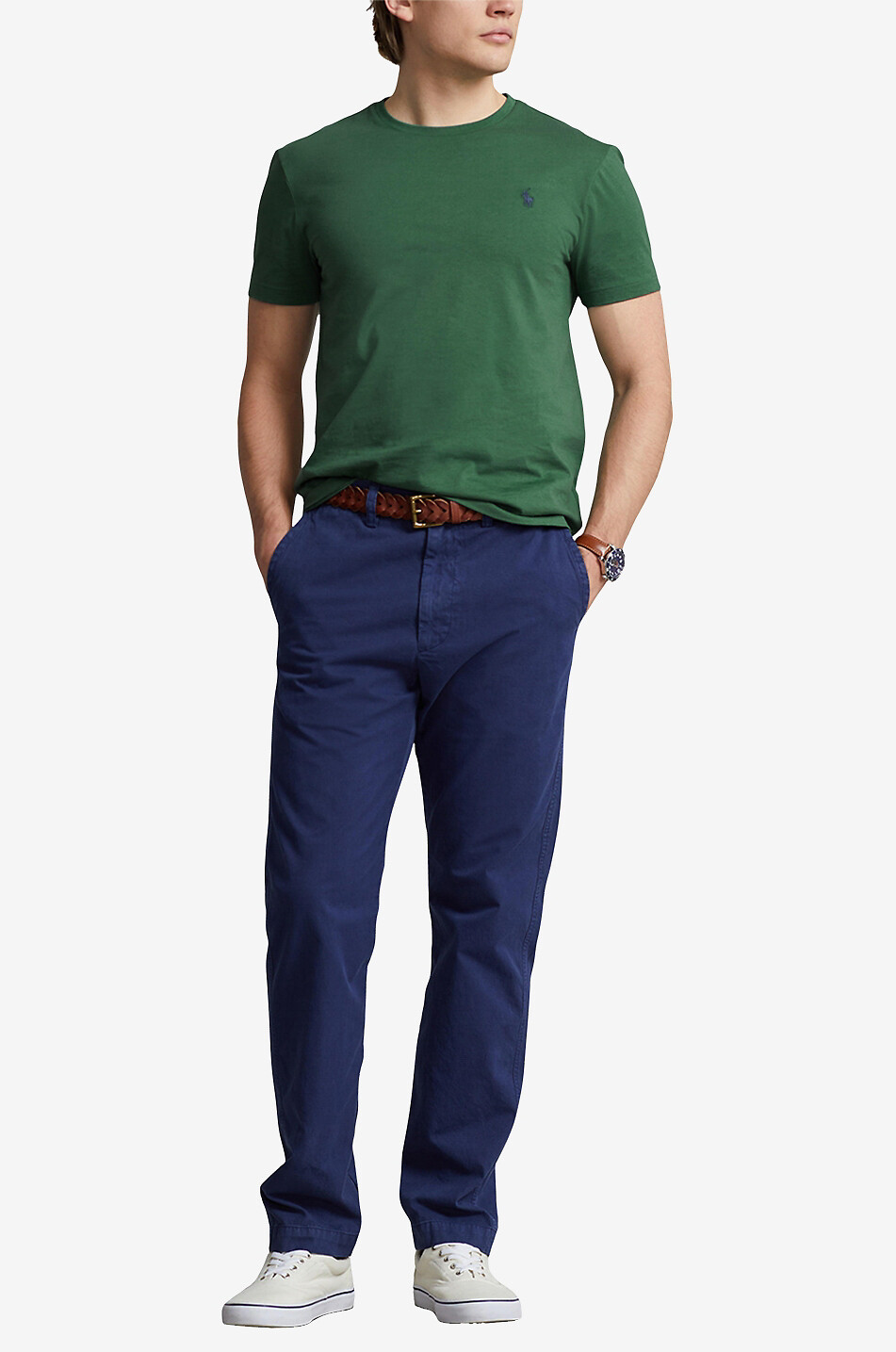 POLO RALPH LAUREN Custom Slim Fit Pony short-sleeved jersey crewneck T-shirt Men Green 4