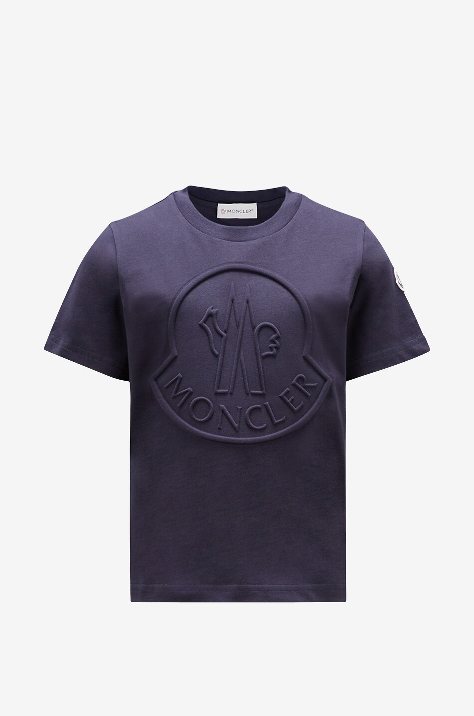 MONCLER Logo adorned faded boy's T-shirt Boy BLUE 1