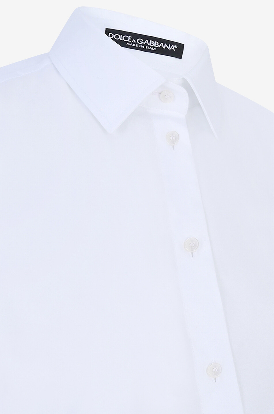 DOLCE & GABBANA Chemise cintrée en popeline stretch Femme BLANC 3