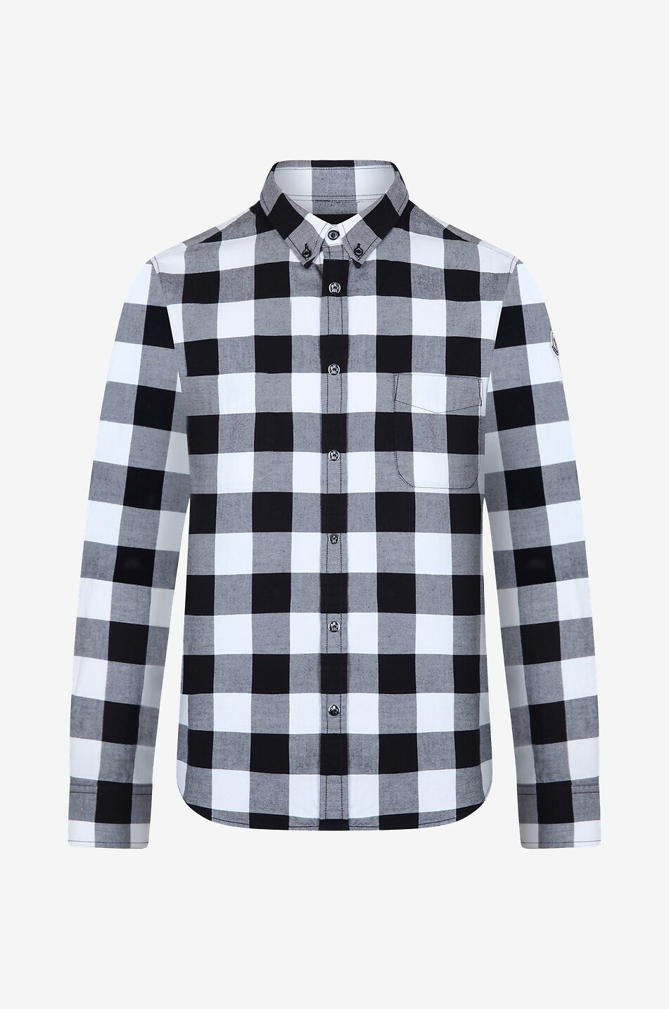 Gingham check flannel shirt