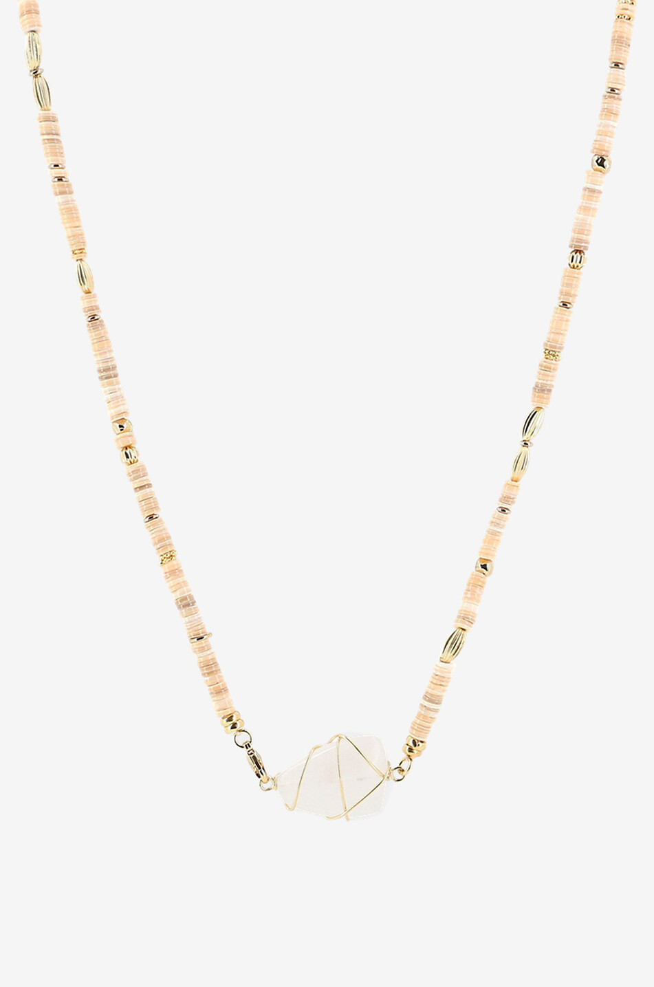 GAS BIJOUX Sautoir en pierres Aloha Rainbow Femme BEIGE 1
