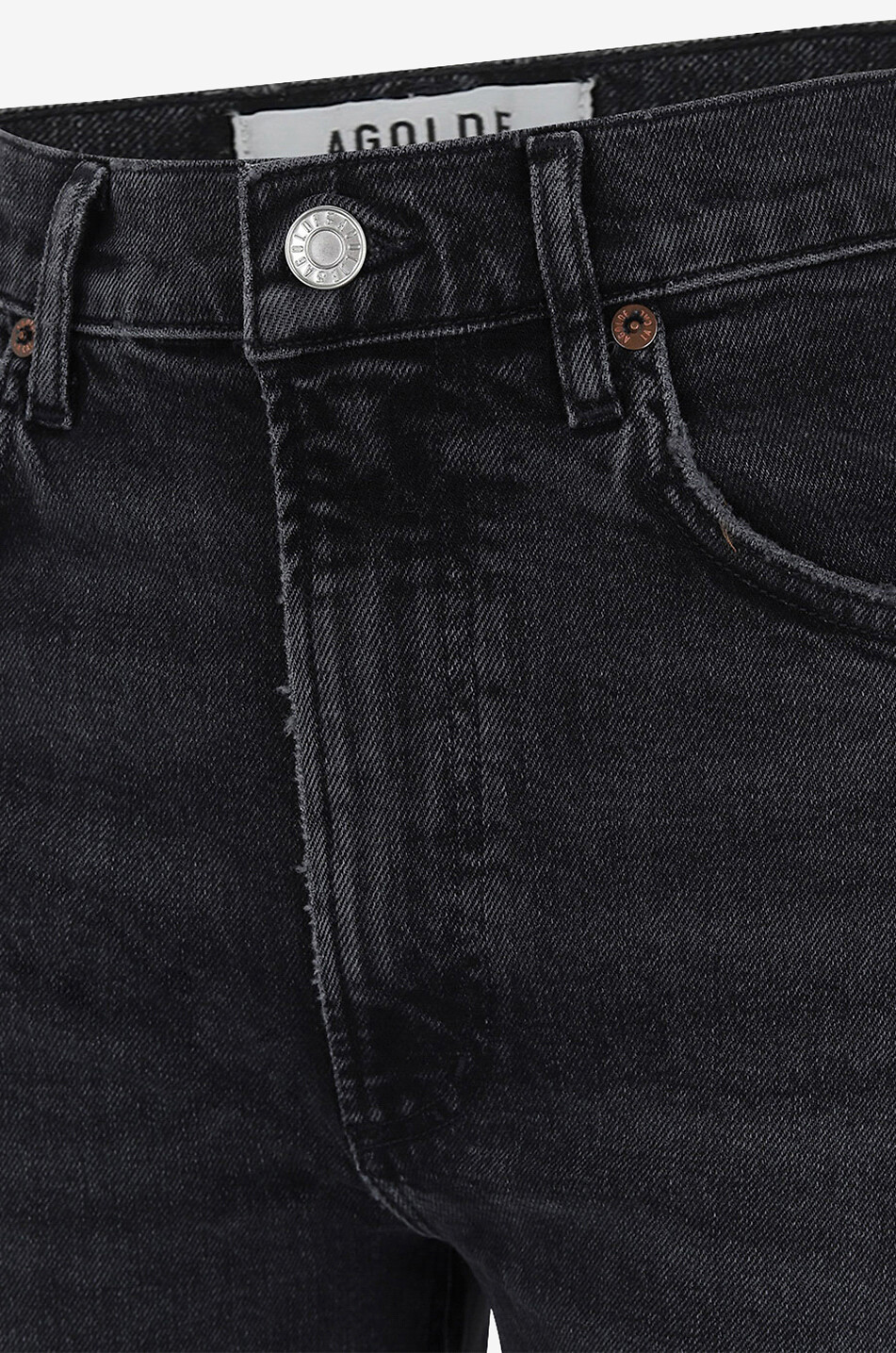 AGOLDE Jean droit en coton High Rise Stovepipe Femme NOIR 3