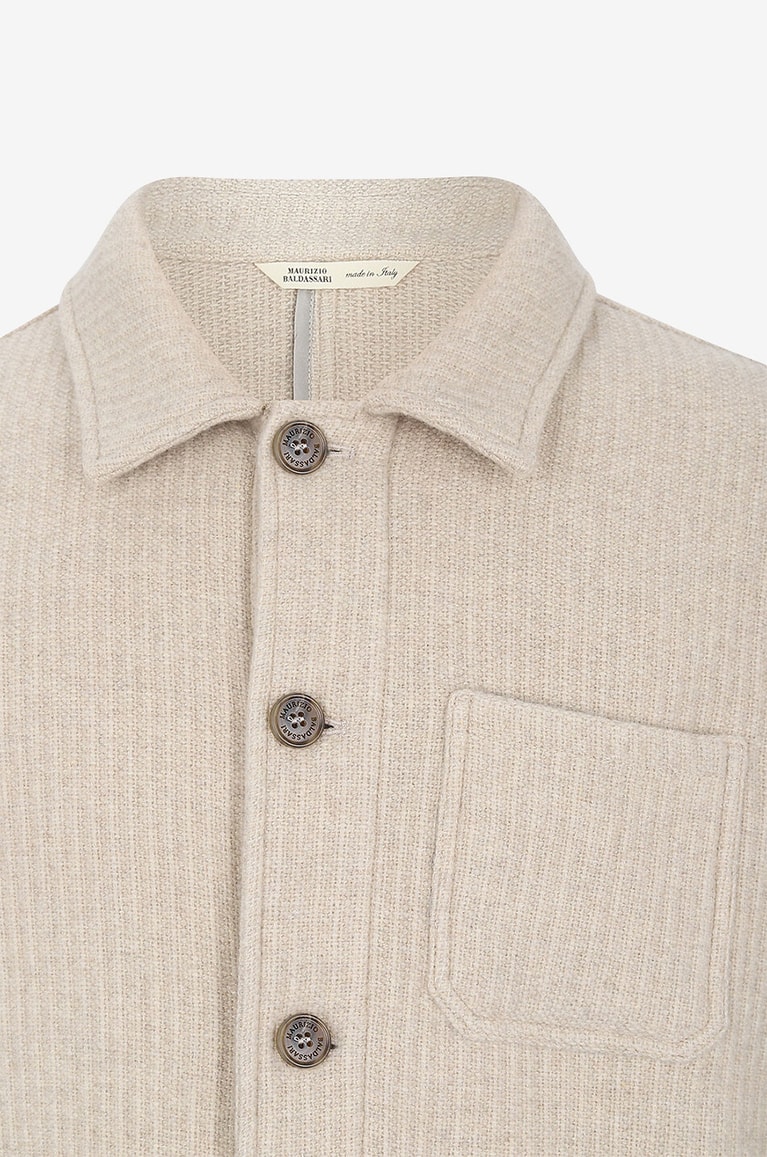 MAURIZIO BALDASSARI Surchemise en cachemire Homme Beige moyen 7