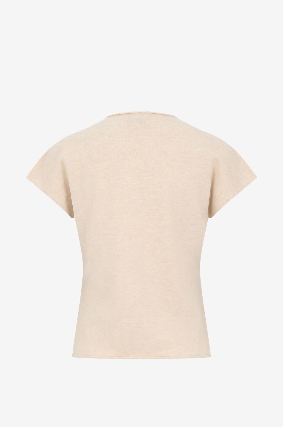 Wool and cashmere short-sleeved T-shirt