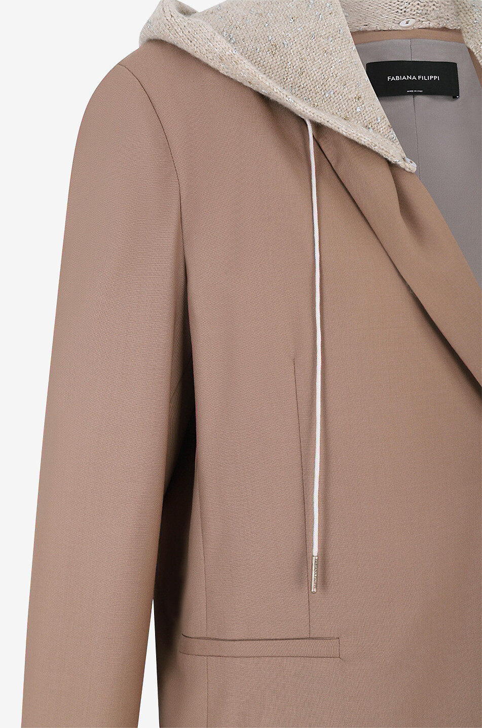Blazer à boutonnage simple et capuche amovible Alpha