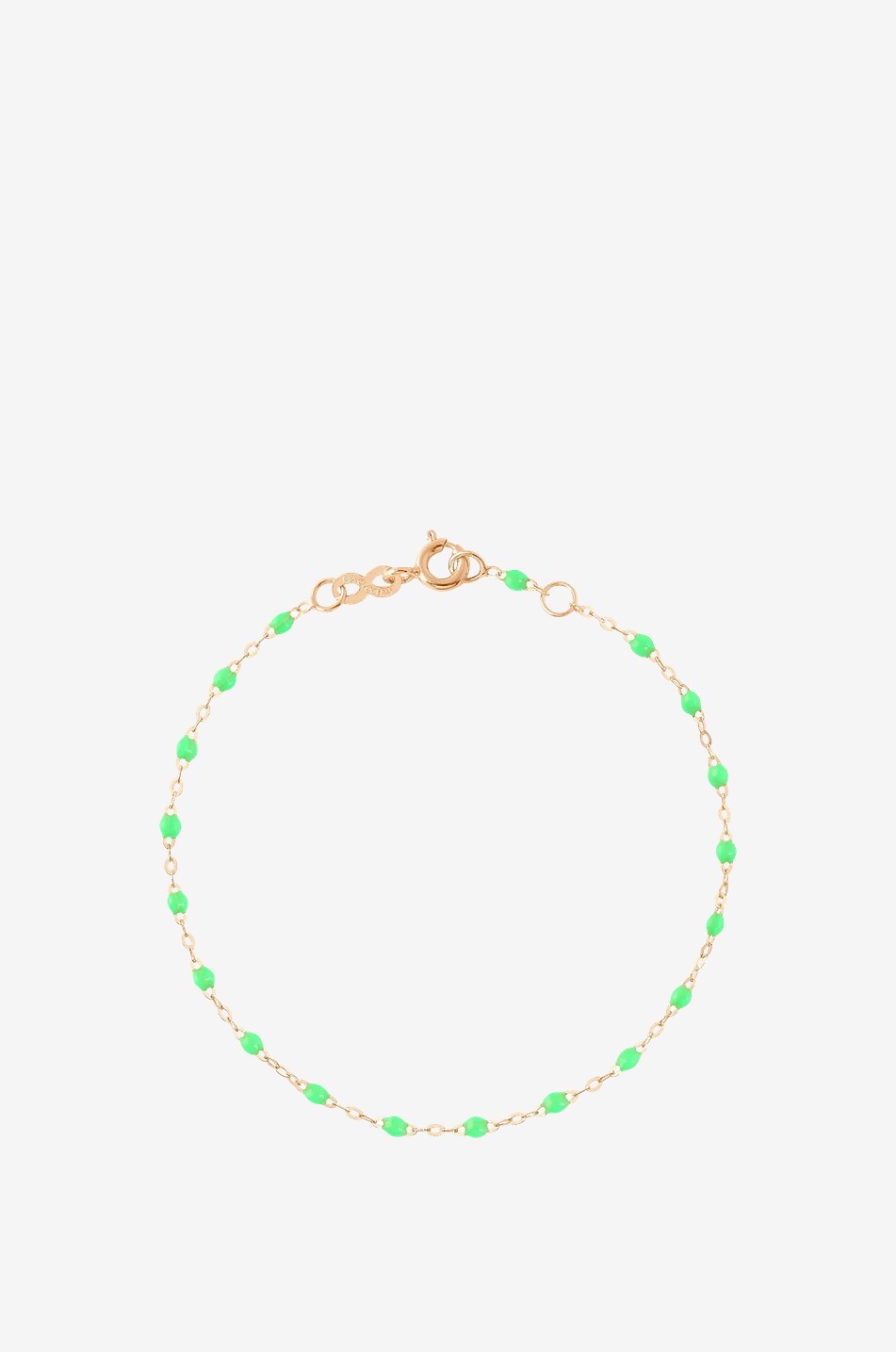 GIGI CLOZEAU Classique Gigi Vert Fluo pink gold and resin bracelet Women GREEN 1
