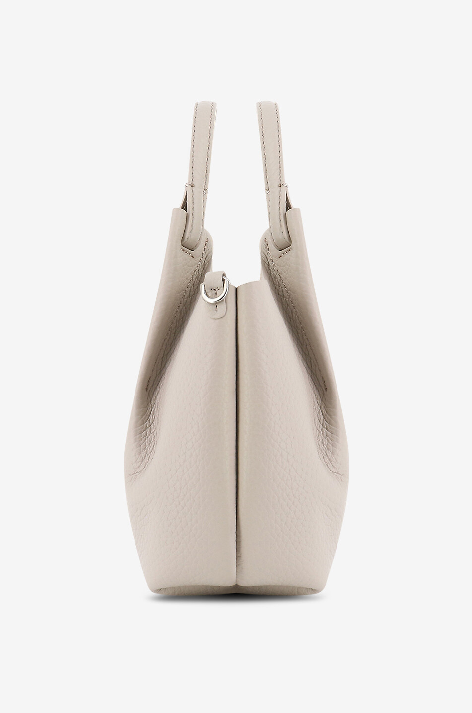 GIANNI CHIARINI Handtasche aus genarbtem Leder Dua Damen CREMEFARBEN 4