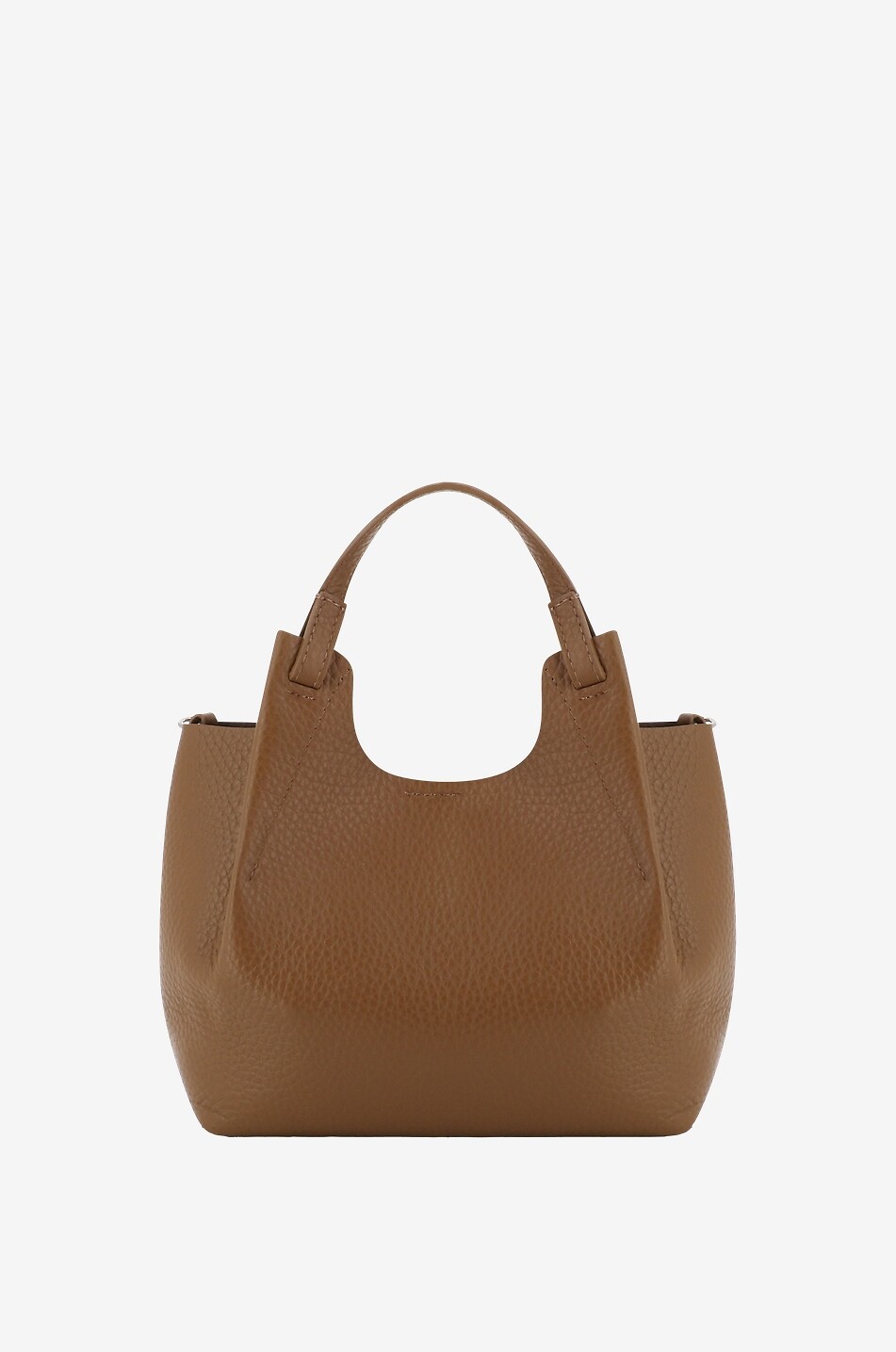 GIANNI CHIARINI Sac à main en cuir grainé Dua Femme MARRON 3
