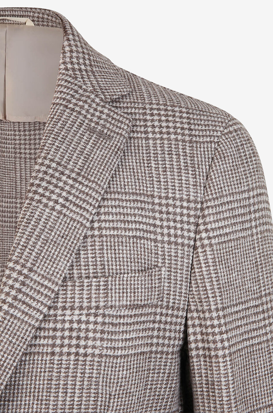 MAURIZIO BALDASSARI Supple glen check blazer Men BROWN 3