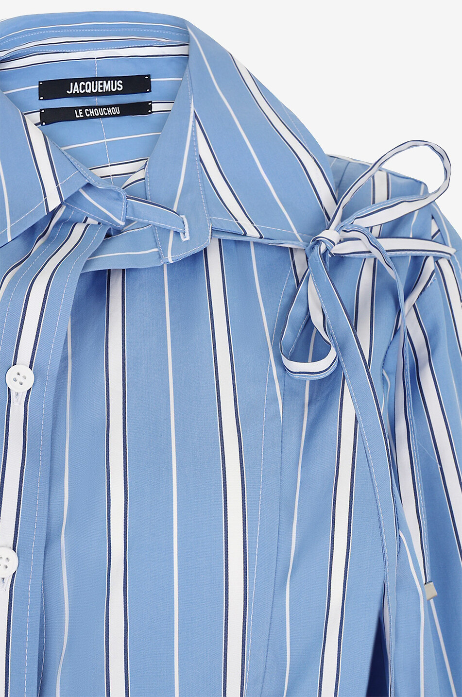JACQUEMUS Chemise rayée déstructurée La chemise Ruban Femme BLEU 3