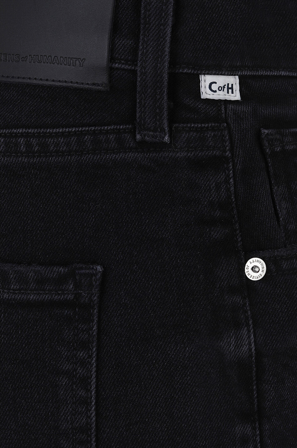 CITIZENS OF HUMANITY Daphne organic cotton and viscose EcoVero straight leg jeans Women BLACK 6
