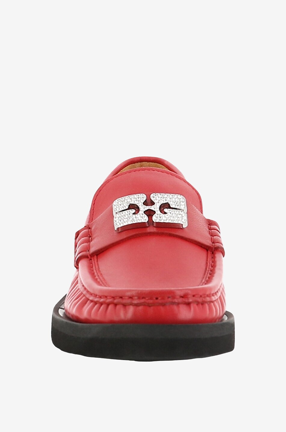 Mocassins en cuir lisse Butterfly Strass