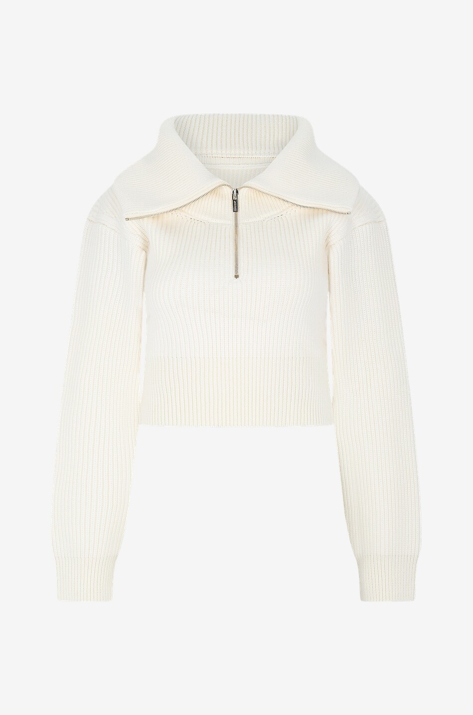 Dicker bauchfreier Rippstrickpullover La maille Risoule