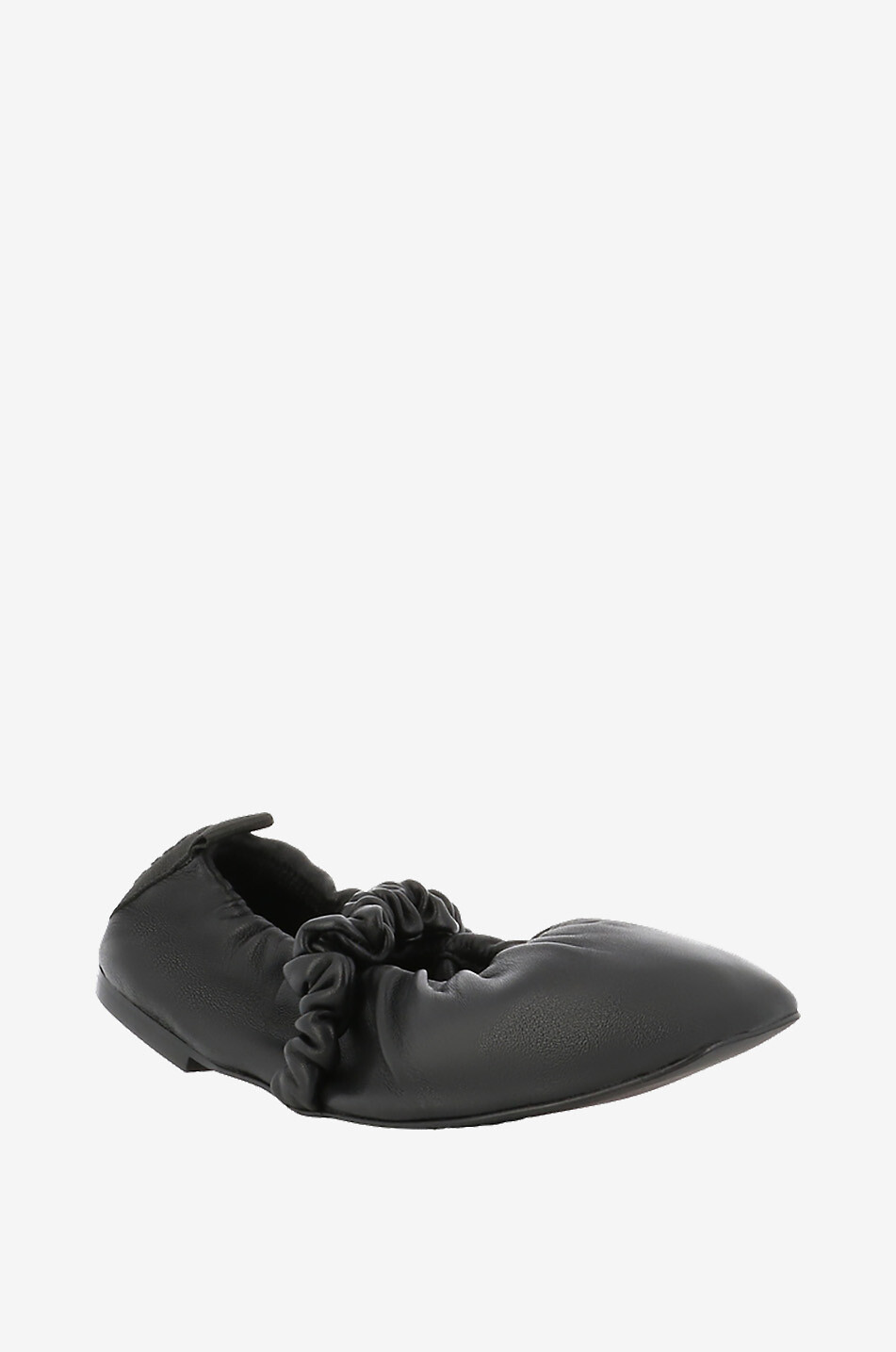 GANNI Ballerinas aus weichem Leder Scrunchie Damen SCHWARZ 1