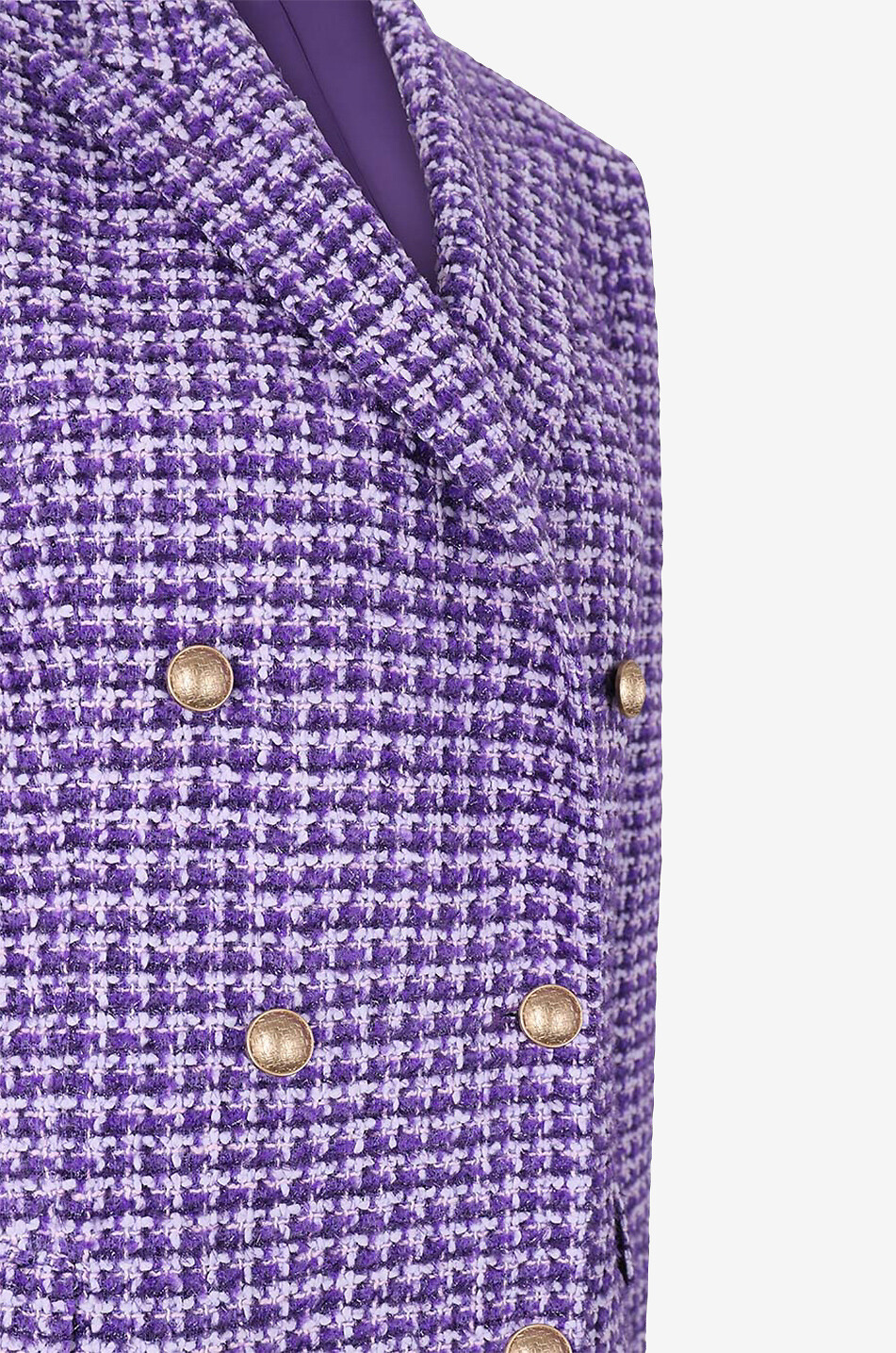 TAGLIATORE Blazer à boutonnage double en tweed Jasmine Femme VIOLET 3