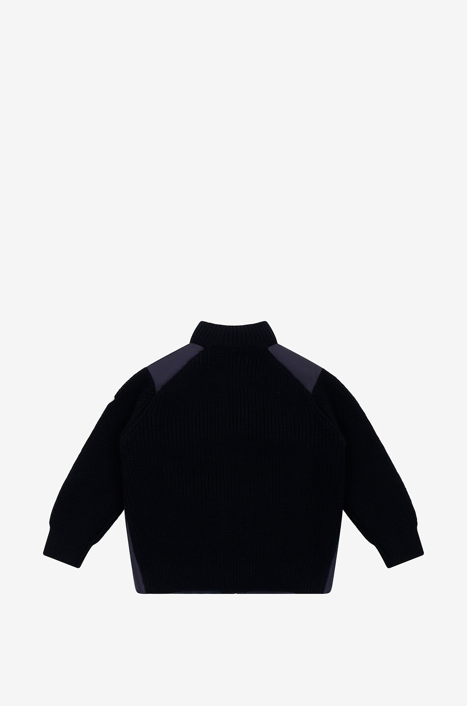 MONCLER Baby knit and quilted nylon cardigan Baby BLUE 2