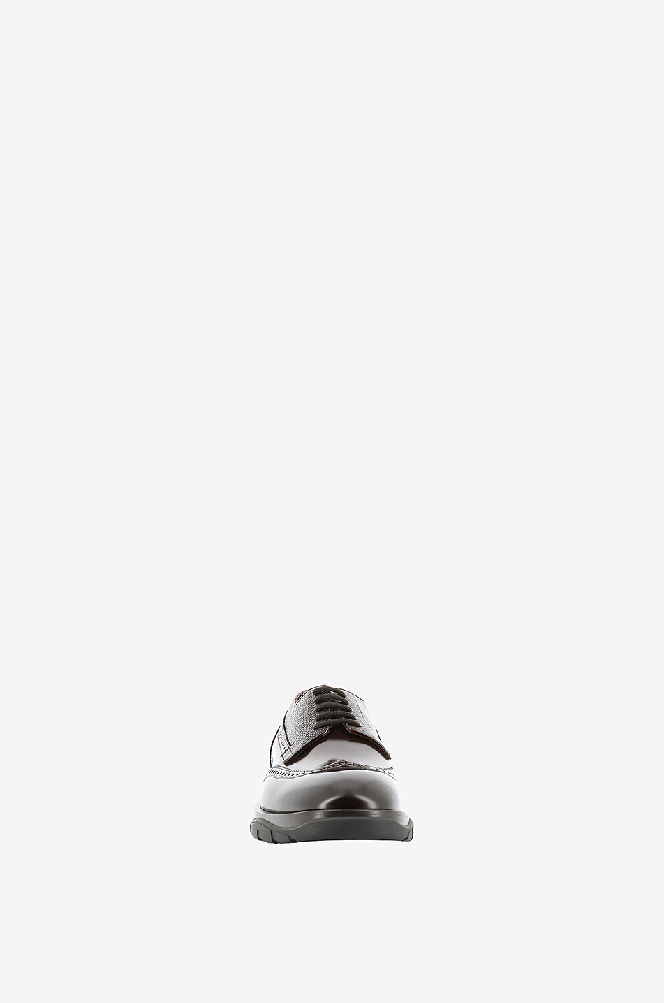 Slim Tread glossy textured derby shoes