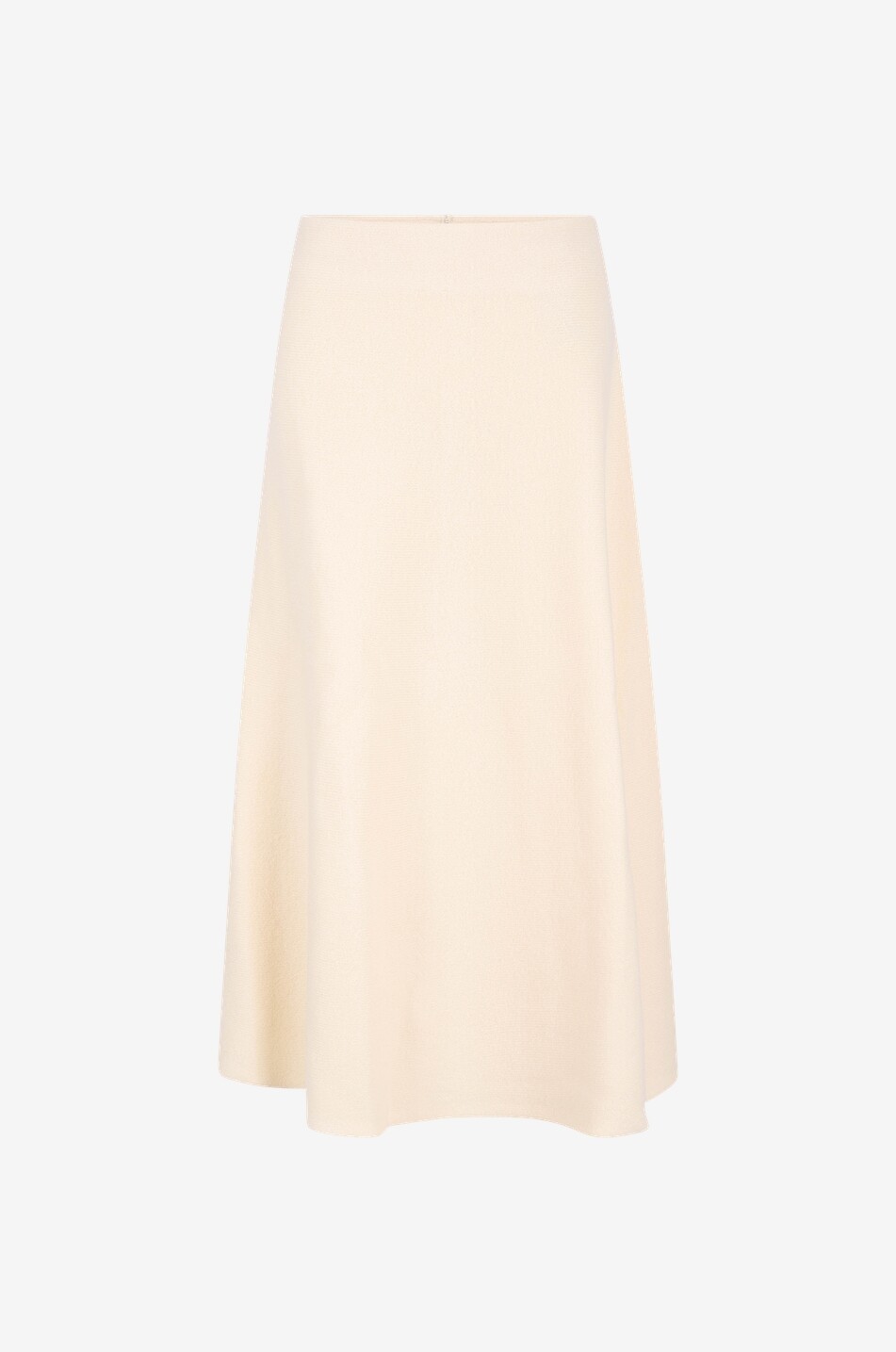 Jupe midi évasée asymétrique en maille