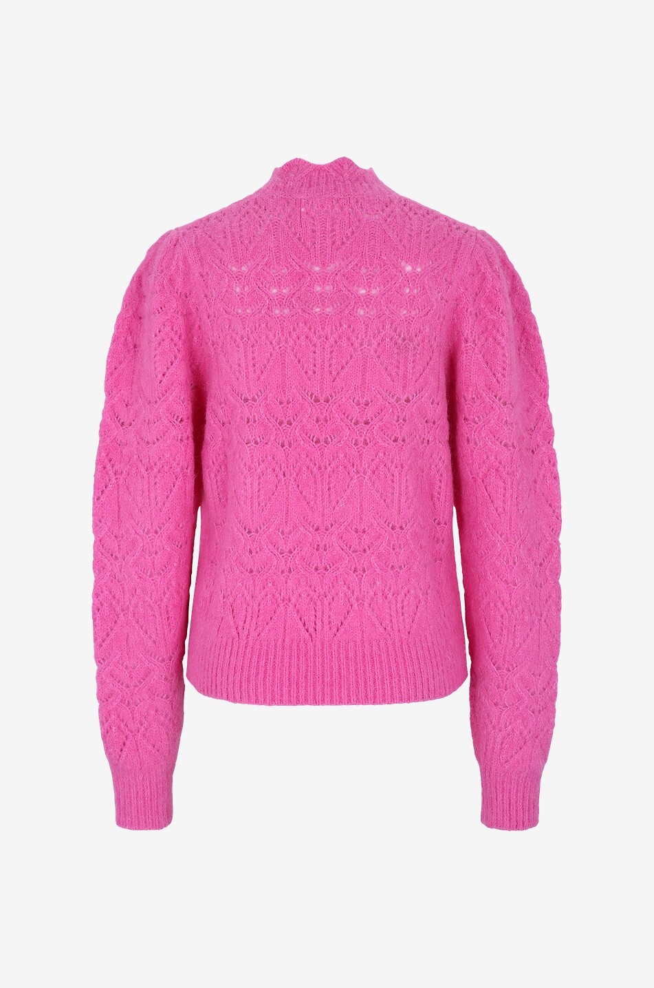 MARANT ETOILE Galini fluffy openwork knit jumper with stand-up collar Women PINK 2