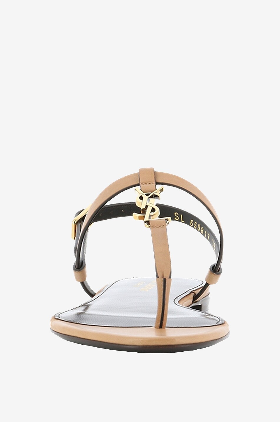SAINT LAURENT PARIS Sandales plates Cassandre 05 Femme MARRON CLAIR 2