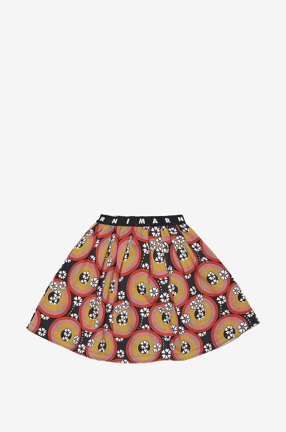 MARNI Circles & Flowers flared short girl's skirt Girl MULTI COLOURED 2