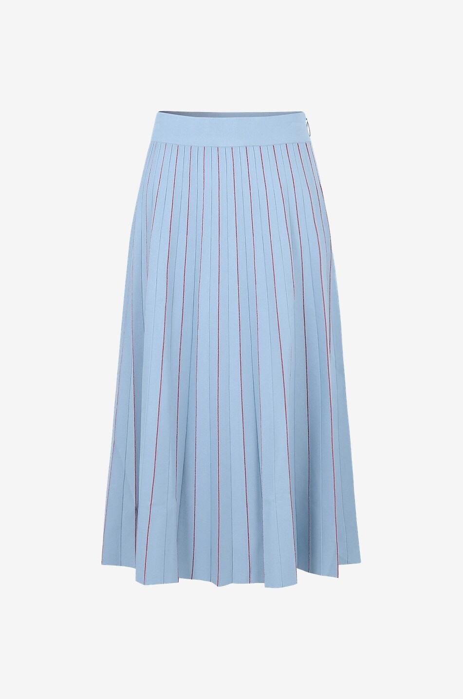 Jupe midi plissée à rayures verticales