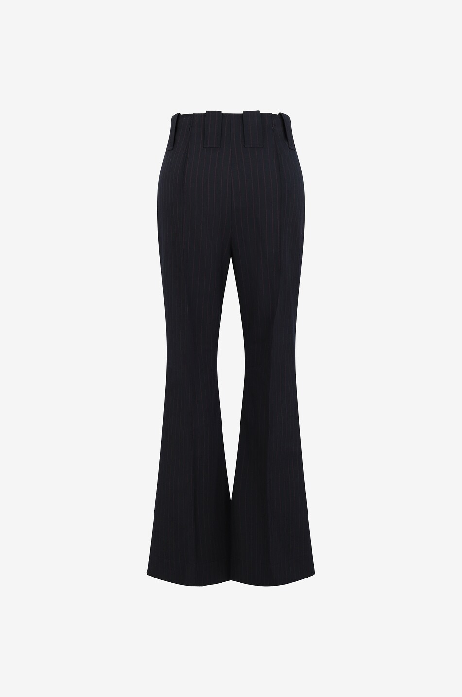 Pantalon milleraie évasé taille haute
