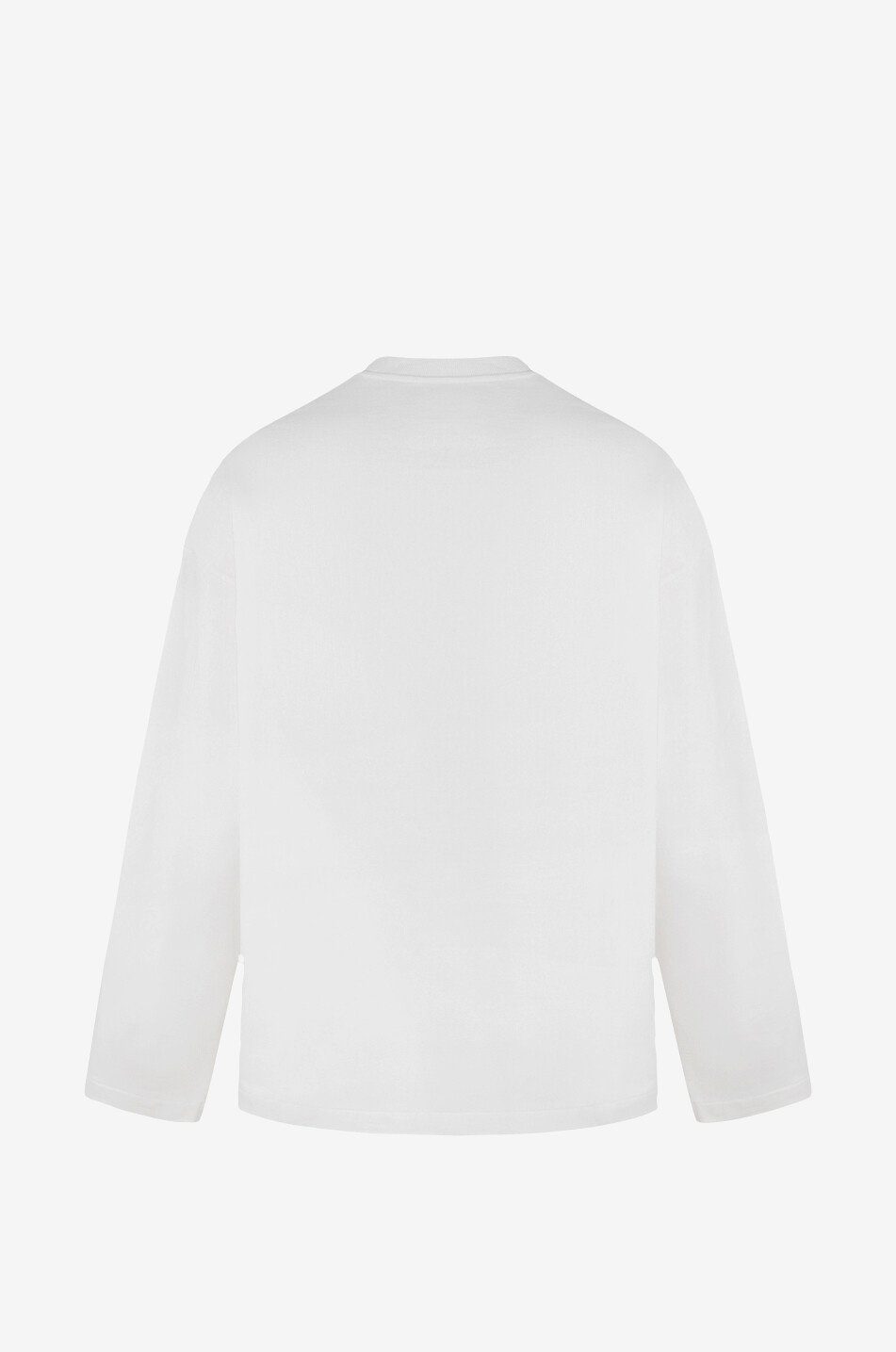 JIL SANDER Logo printed heavy long-sleeved oversize T-shirt Men EGGSHELL 2