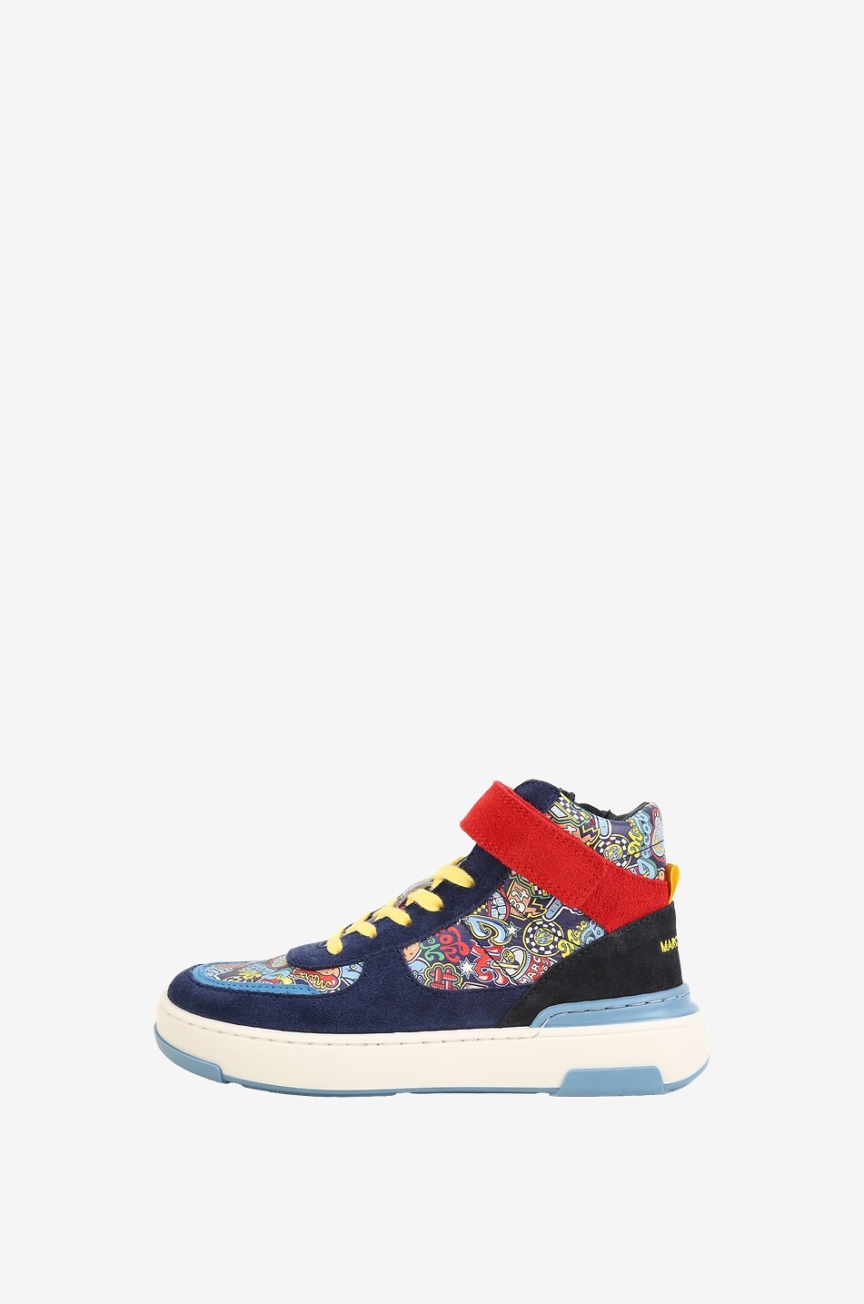 Baskets montantes en daim garçon Multi Logos
