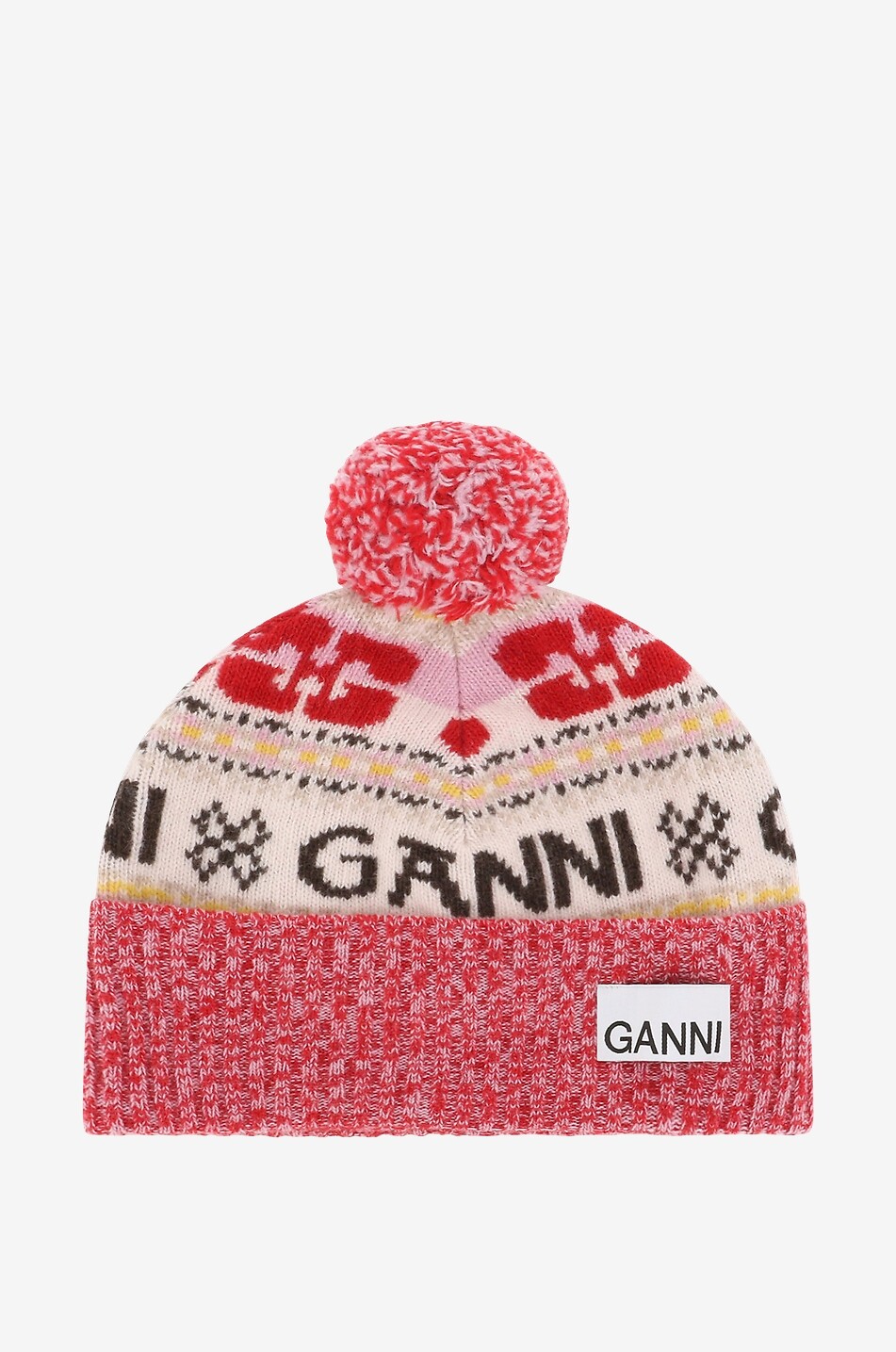 GANNI Butterfly jacquard beanie Women MULTI COLOURED 1