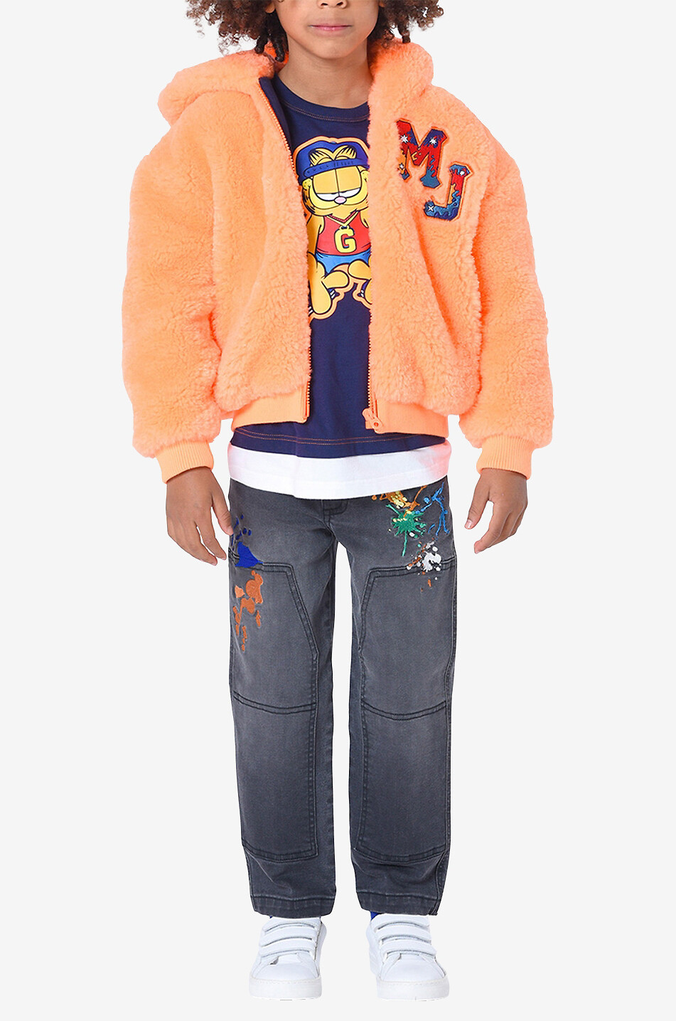MARC JACOBS Jean en coton garçon Paint Splash Garçon NOIR 2