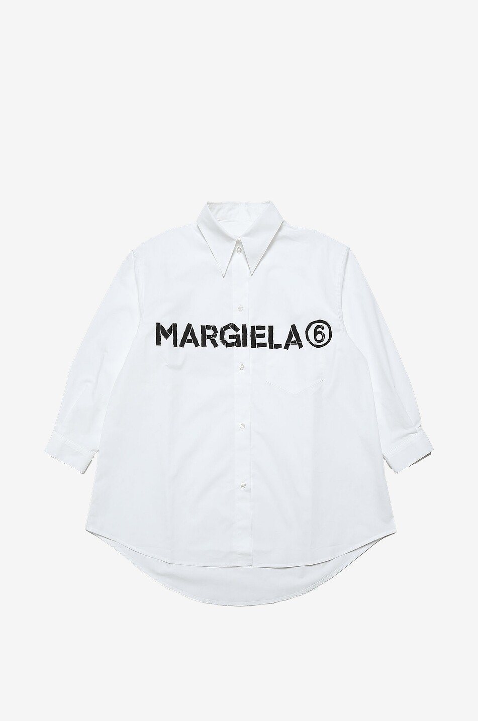 MARGIELA 6 girl's A-line poplin shirt dress