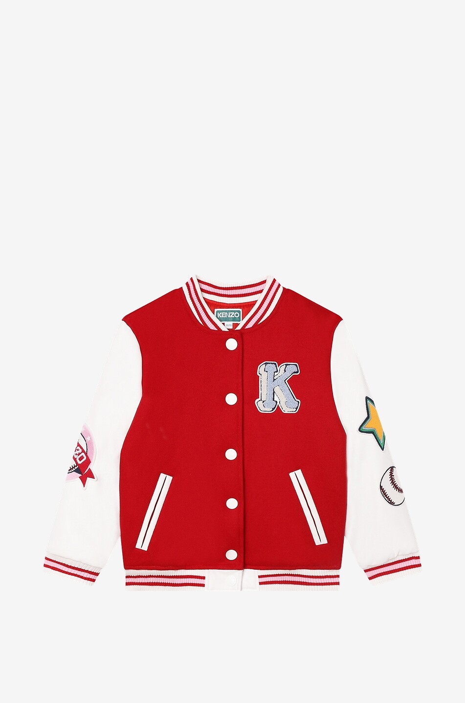 Mädchen-College-Jacke aus Wolle Kenzo Club 1990