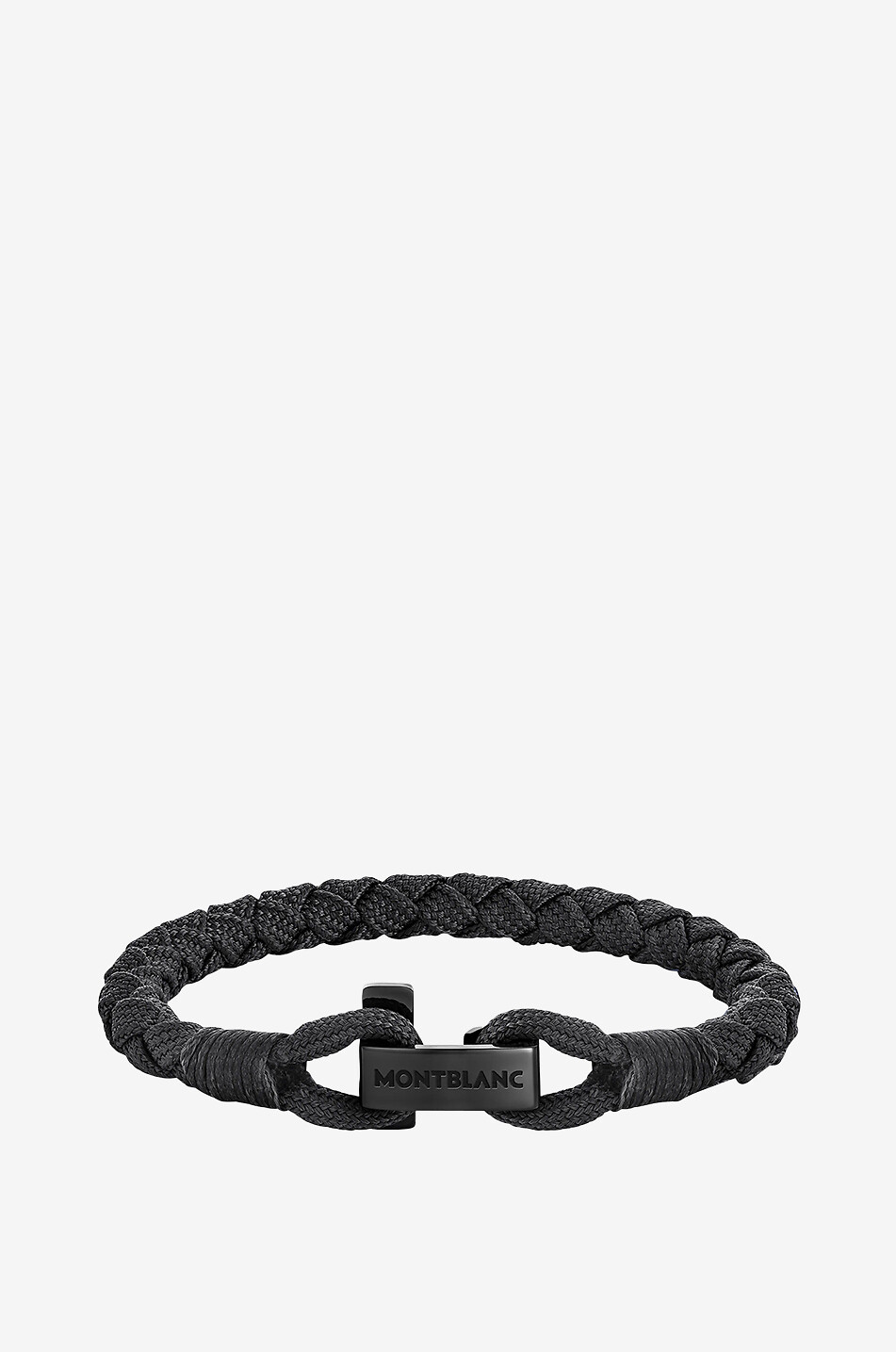 MONTBLANC Montblanc T-Hook braided nylon and steel bracelet - Size L Men BLACK 1