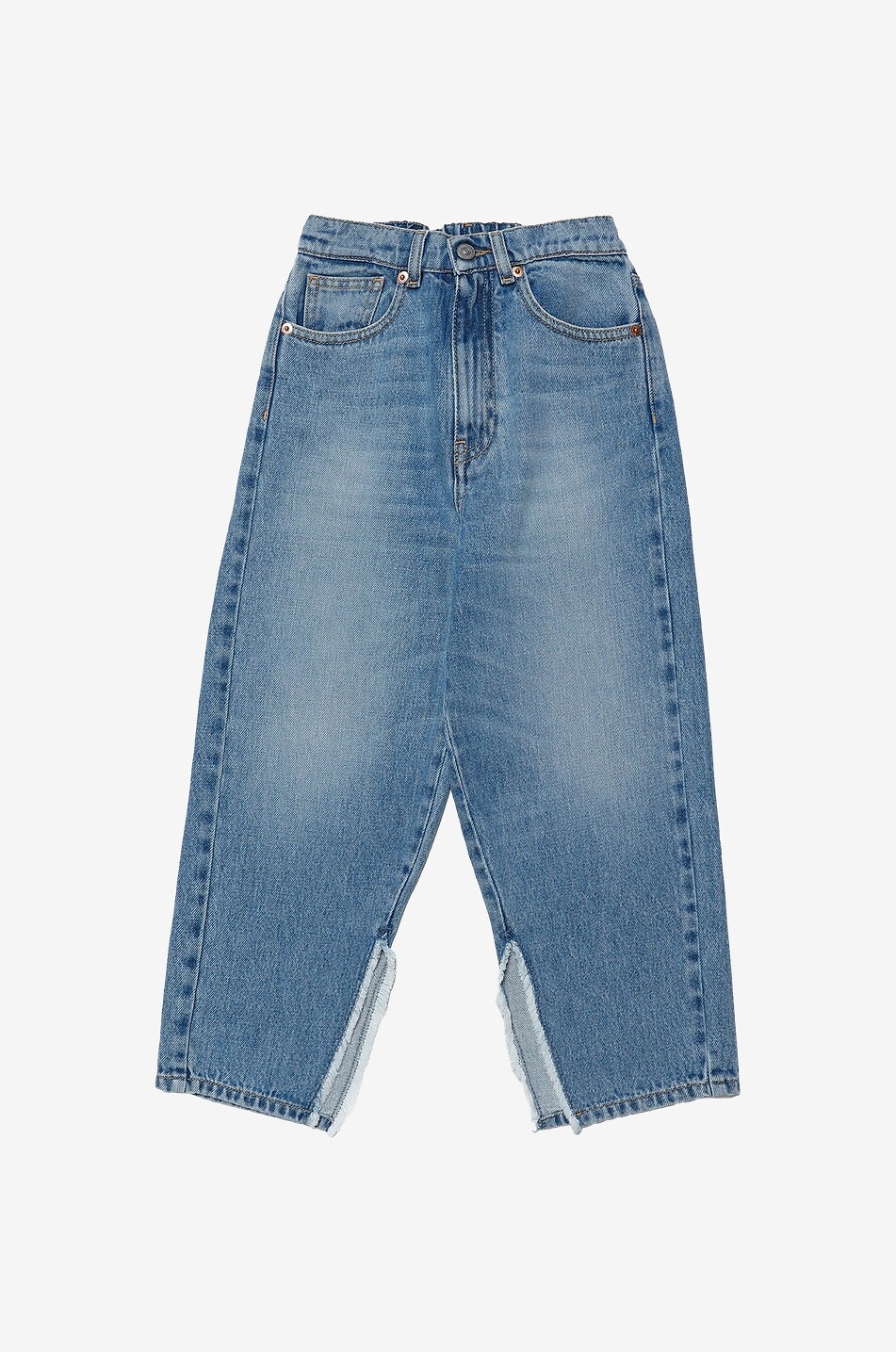 Faded ankle-frayed children's jeans