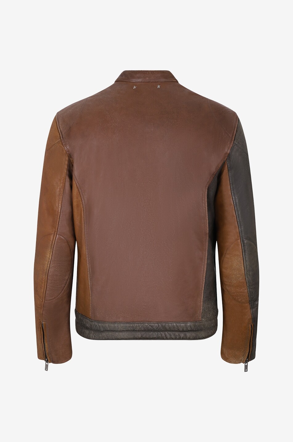 GOLDEN GOOSE Perfecto effet vintage Ilario Homme MARRON 2