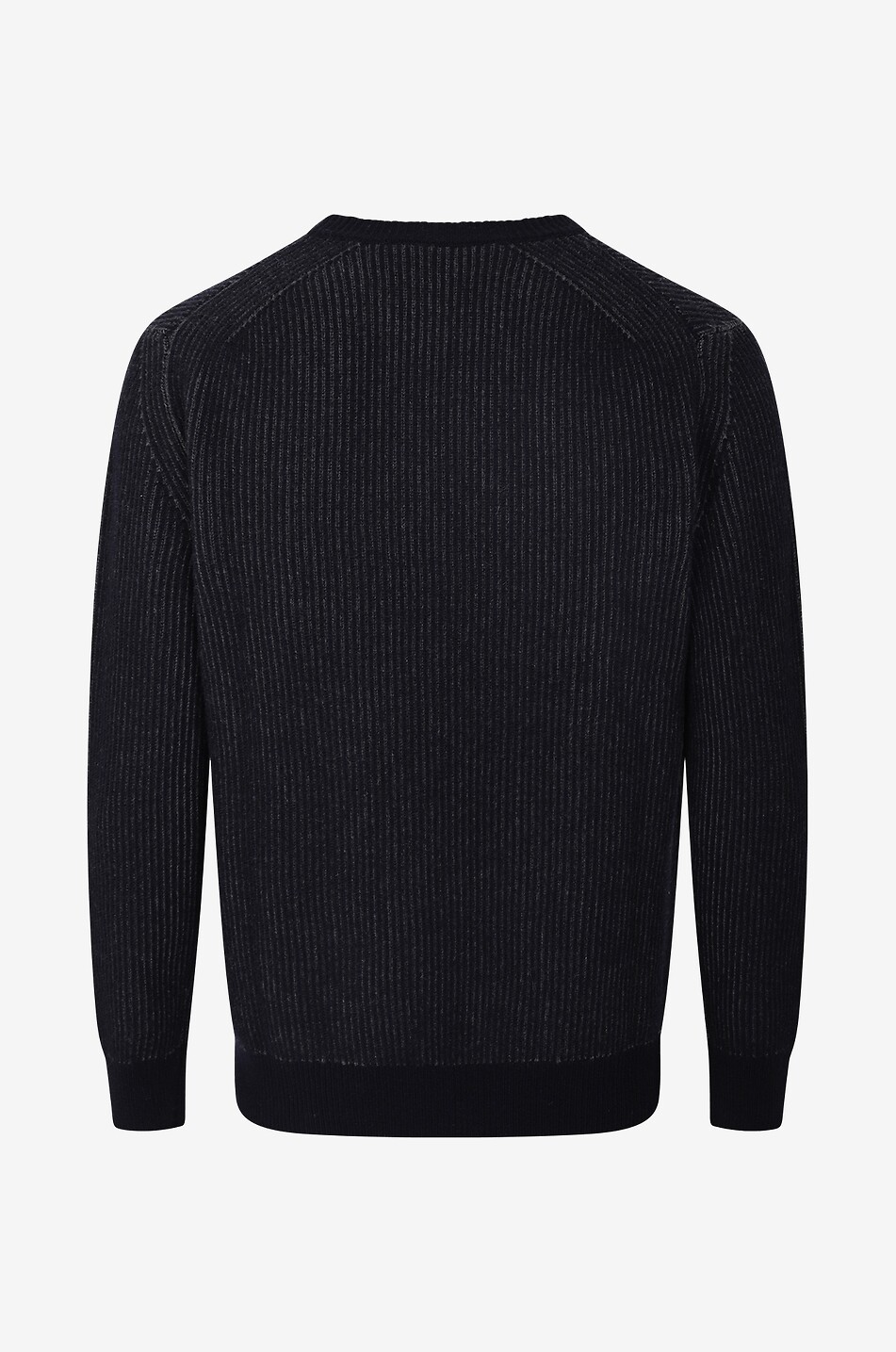 MAURIZIO BALDASSARI Pull en cachemire à cotes bicolores Vanise Homme BLEU FONCE 2