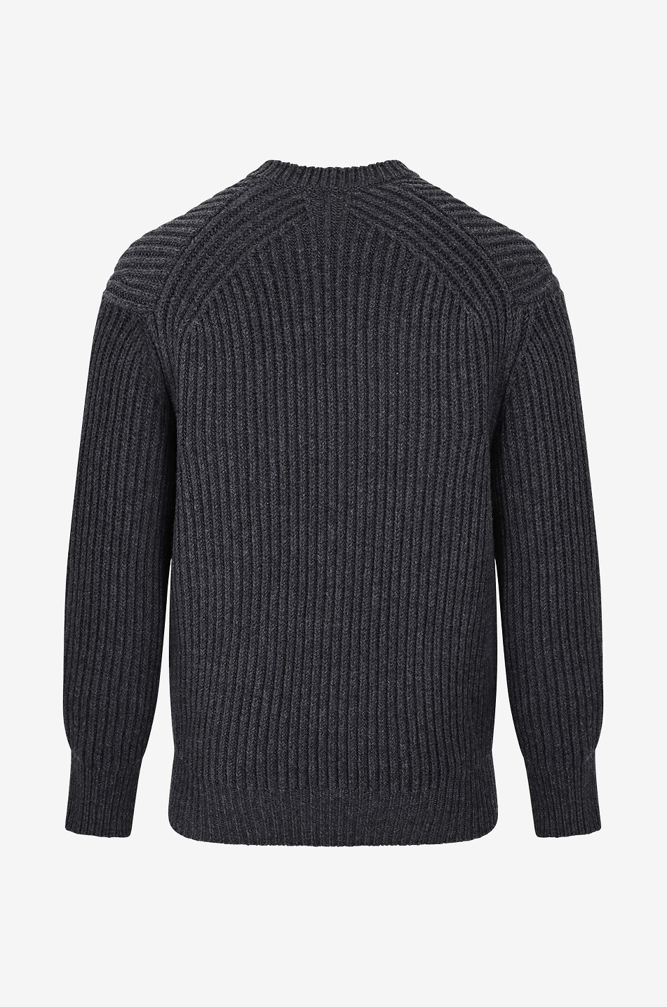 Chunky rib knit crewneck jumper