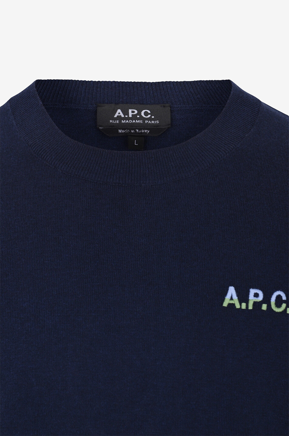 Alois fine cotton crewneck jumper with logo